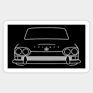 Triumph 2000 Mk 1 classic car white outline graphic Sticker